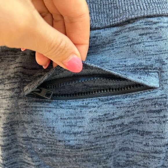 Athleta Downplay Blue Gray Jersey Drawstring Mini Skirt - Picture 6 of 9
